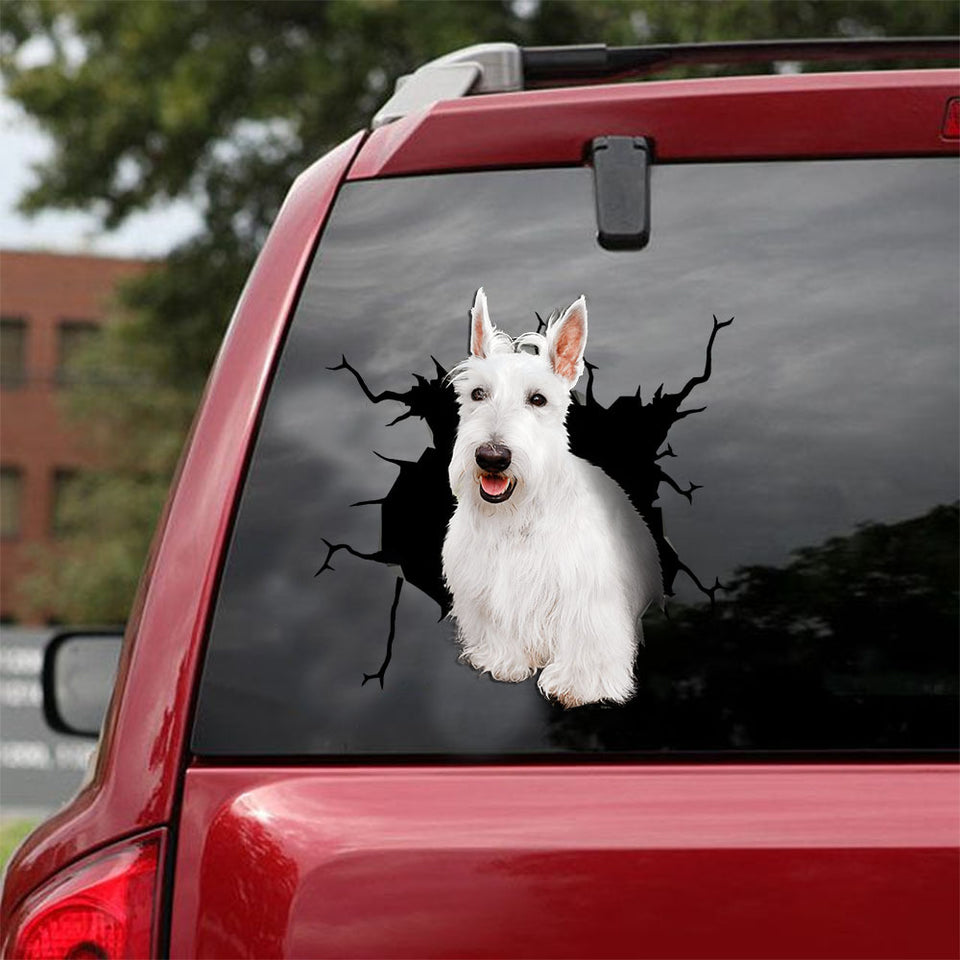 [ld0971-snf-lad]-cottish-terrier-crack-car-sticker-dogs-lover