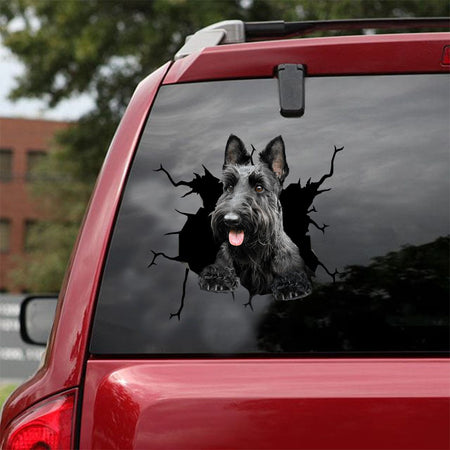 [ld0972-snf-lad]-cottish-terrier-crack-car-sticker-dogs-lover
