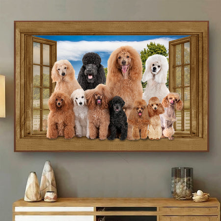 [ld0664-snf-lad]-poodle-poster-dogs-lover