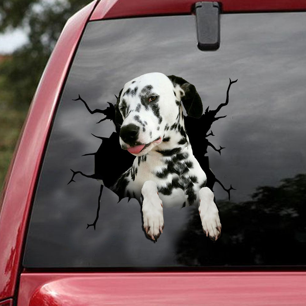 [ld1475-snf-lad]-dalmatians-crack-car-sticker-dogs-lover