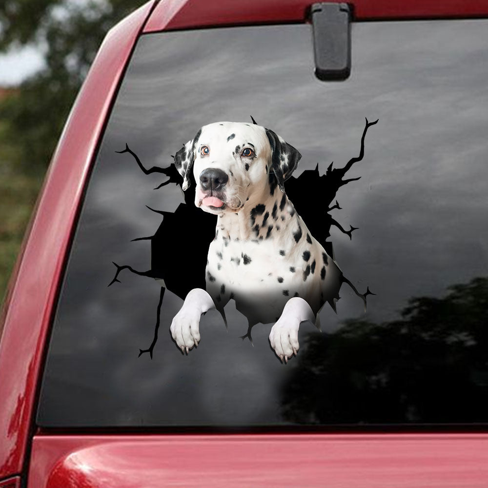 [ld1480-snf-lad]-dalmatians-crack-car-sticker-dogs-lover