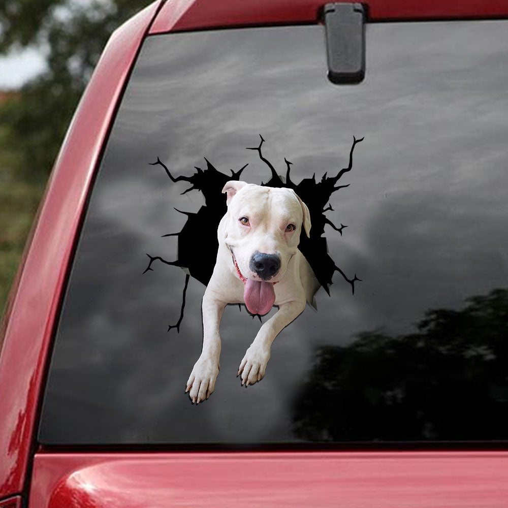 [ld1472-snf-lad]-dogo-argentino-crack-car-sticker-dogs-lover