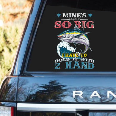 [ld1484-snf-lad]-fishing-sticker-crack-car-sticker-fishing-lover