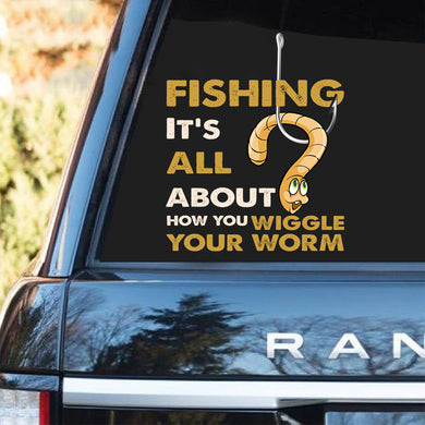 [ld1485-snf-lad]-fishing-sticker-crack-car-sticker-fishing-lover