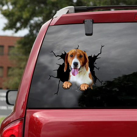 [ld0563-snf-lad]-american-fox-hound-crack-car-sticker-dogs-lover