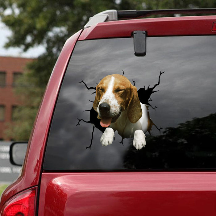 [ld0565-snf-lad]-american-fox-hound-crack-car-sticker-dogs-lover