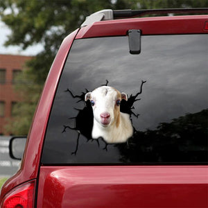 [sk1279-snf-tpa]-baby-la-mancha-goat-crack-sticker-cattle-lover