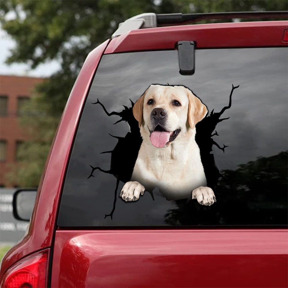 [da0055-snf-tnt]-labrador-crack-car-sticker-dogs-lover