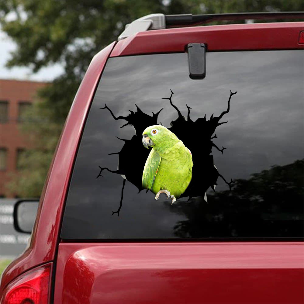 [bv0082-snf-tnt]-parrot-crack-car-sticker-parrot-lover