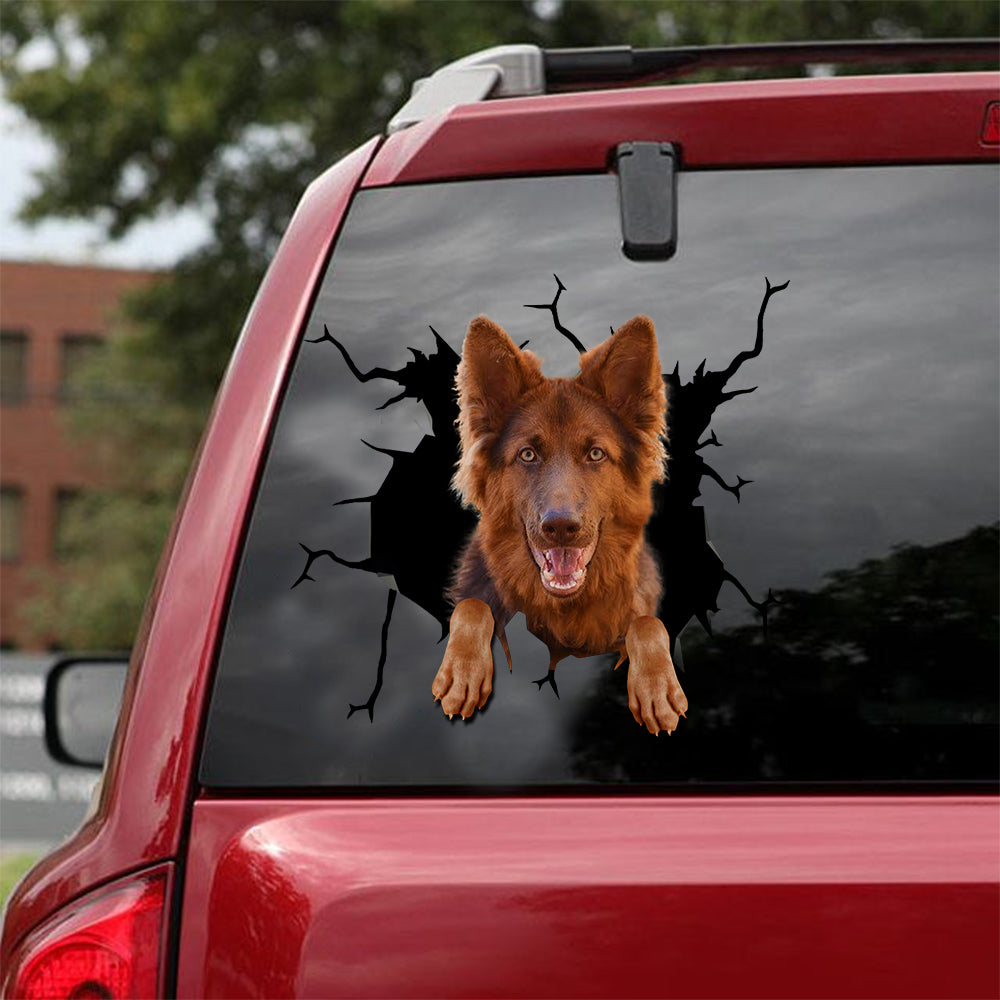 [sk1268-snf-lad]-german-shepherd-crack-car-sticker-dogs-lover