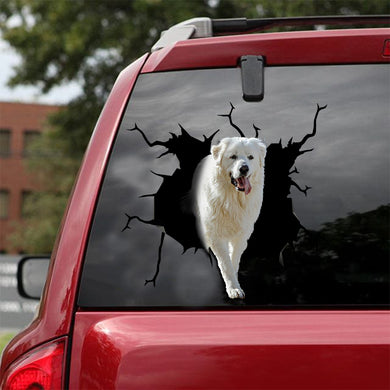 [ld0220-snf-lad]-great-pyrenees-crack-car-sticker-dogs-lover
