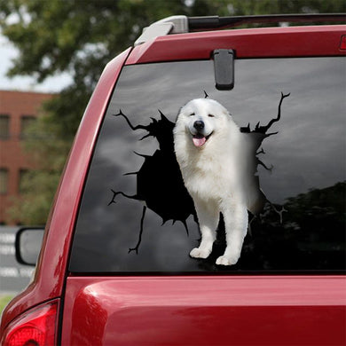 [ld0222-snf-lad]-great-pyrenees-crack-car-sticker-dogs-lover