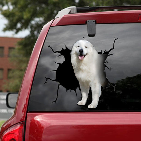 [ld0222-snf-lad]-great-pyrenees-crack-car-sticker-dogs-lover