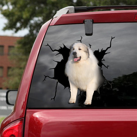 [ld0223-snf-lad]-great-pyrenees-crack-car-sticker-dogs-lover
