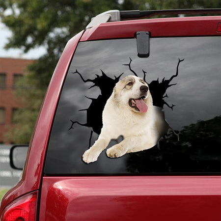 [ld0224-snf-lad]-great-pyrenees-crack-car-sticker-dogs-lover
