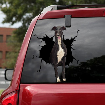[ld0233-snf-lad]-greyhounds-crack-car-sticker-dogs-lover