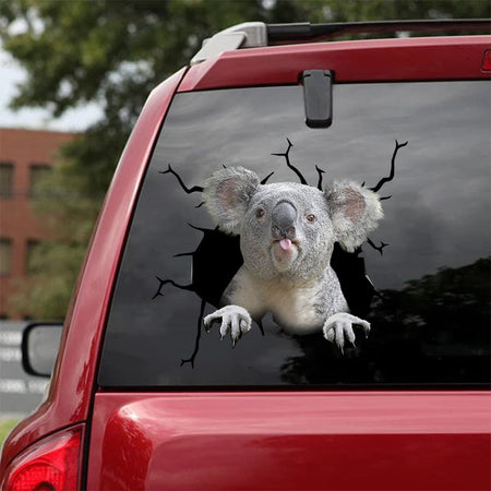 [da0008-snf-tpa]-koala-crack-car-sticker-animals-lover