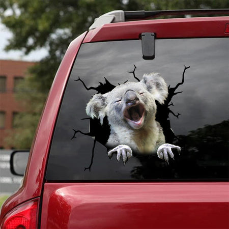 [da0005-snf-tpa]-koala-crack-car-sticker-animals-lover