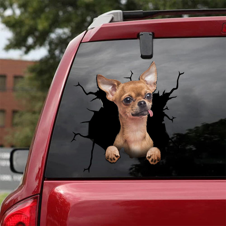 [da0066-snf-tnt]-chihuahua-crack-car-sticker-dogs-lover