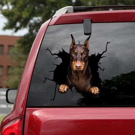 [da0069-snf-tnt]-doberman-crack-car-sticker-dogs-lover