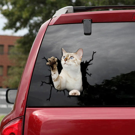 [th0116-snf-tpa]-bengal-cat-crack-car-sticker-cats-lover