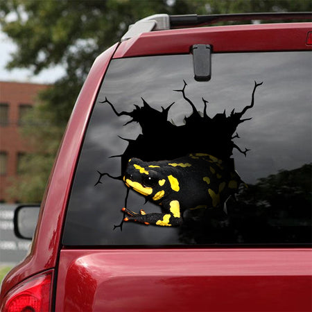 [ld0240-snf-lad]-bumble-bee-walking-toad-frog-crack-car-sticker-