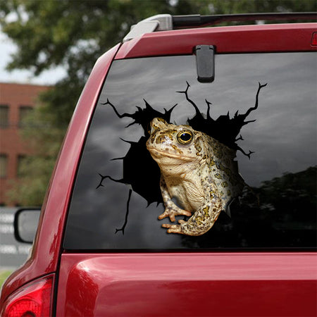 [ld0241-snf-lad]-american-toad-frog-crack-car-sticker-