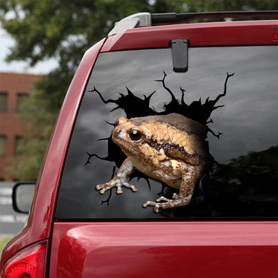 [ld0244-snf-lad]-burmese-chubby-frog-crack-car-sticker-
