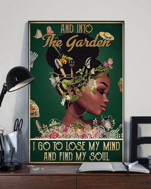 [ld1087-snf-lad]-black-girl-and-gardening-poster