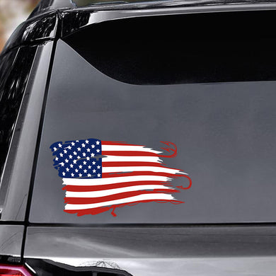 [ld1786-snf-lad]-america-fishing-car-sticker-america-lovers