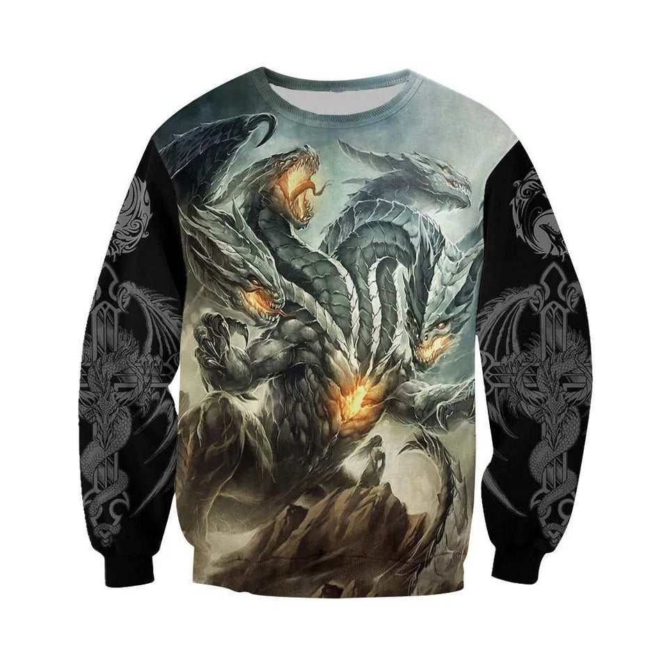 3D ALL OVER PRINTED DRAGON HOODIE NM050938