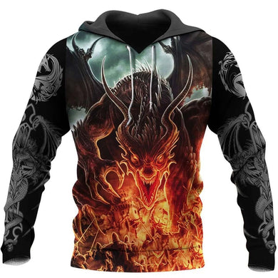 3D ALL OVER PRINTED DRAGON HOODIE NM050940