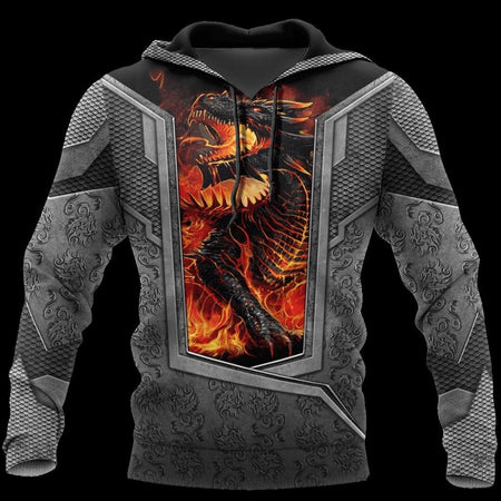 3D TATTOO AND DUNGEON DRAGON HOODIE HAC27126