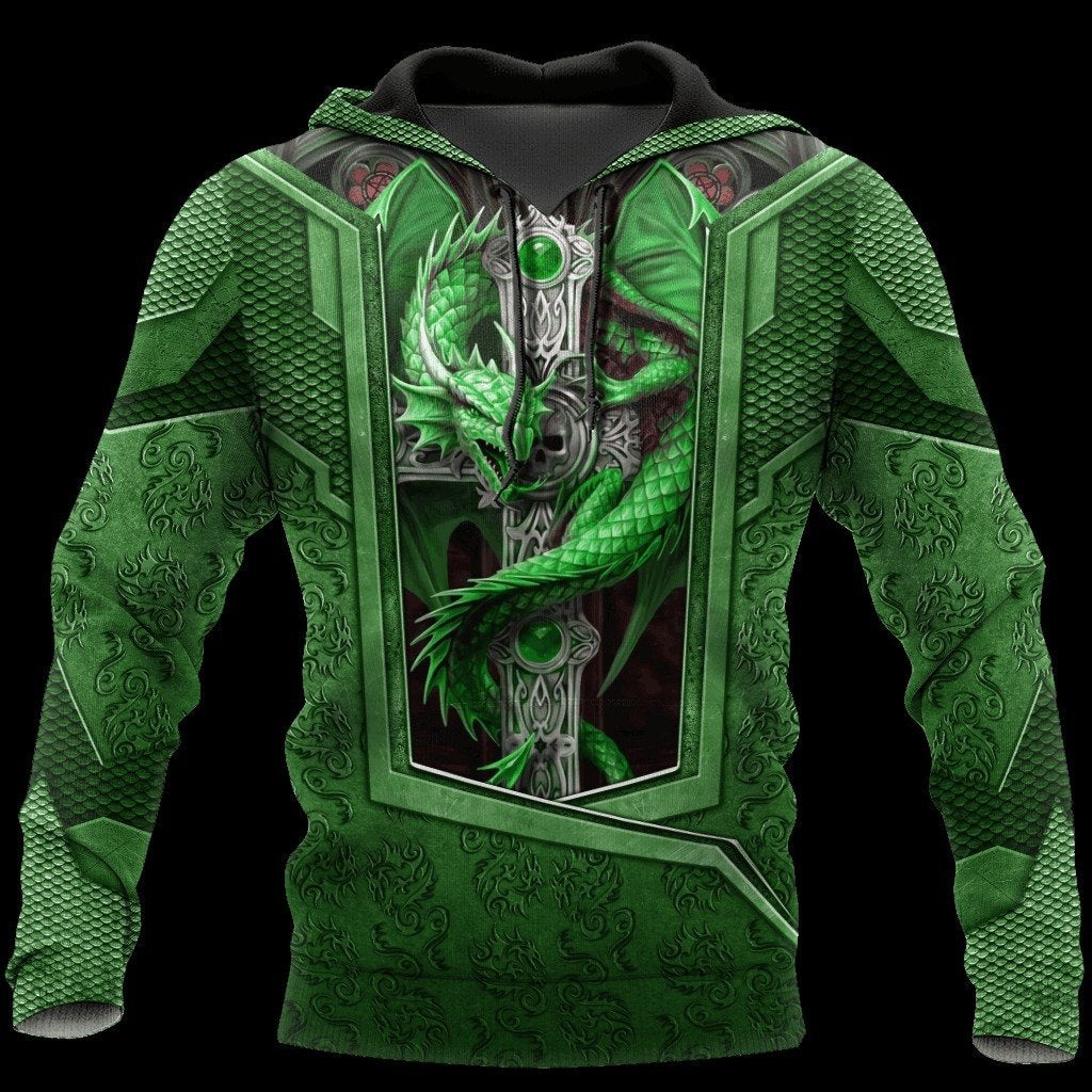 3D TATTOO AND DUNGEON DRAGON HOODIE HAC27124