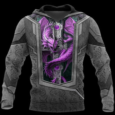 3D TATTOO AND DUNGEON DRAGON HOODIE HAC27121