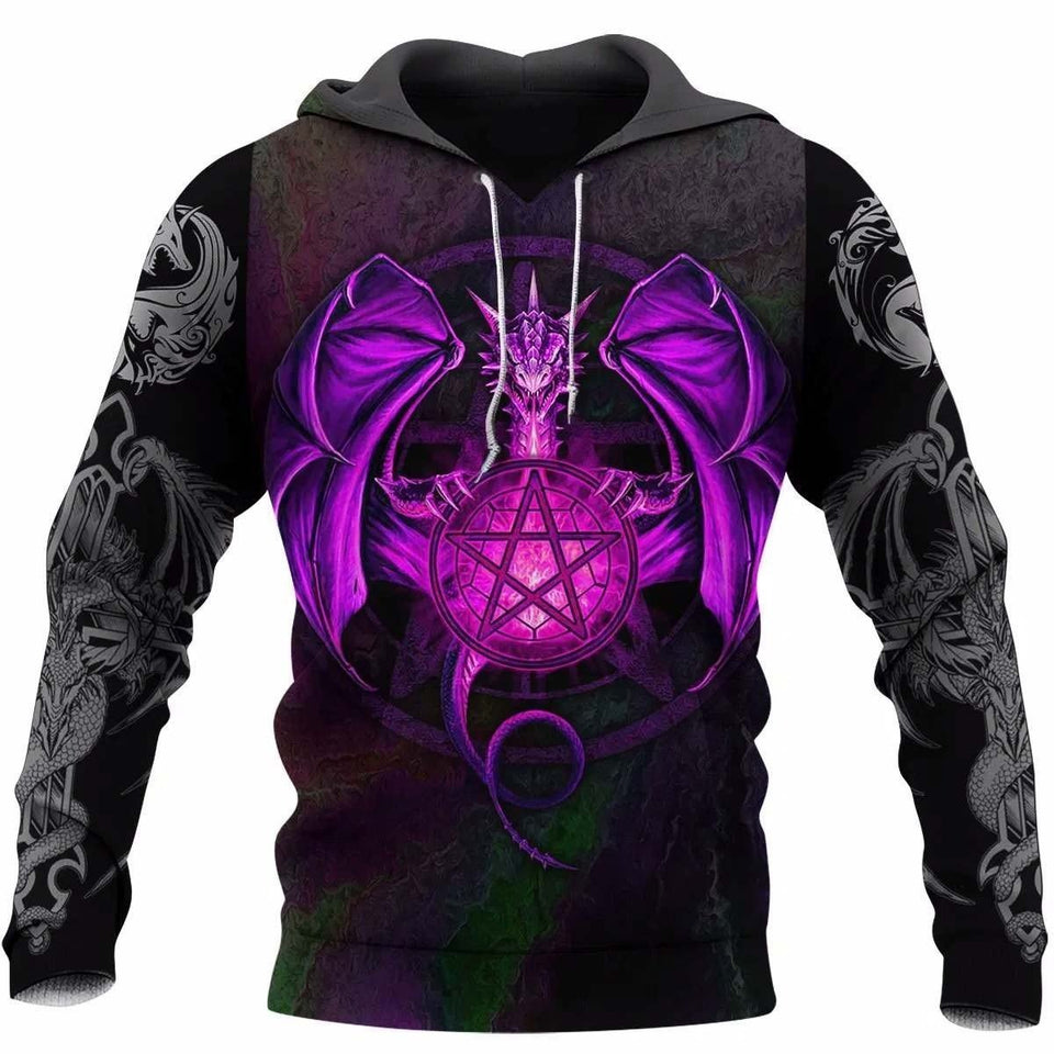 3D TATTOO AND DUNGEON DRAGON HOODIE NM050969