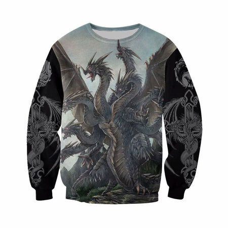 3D TATTOO AND DUNGEON DRAGON HOODIE NM050968