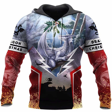 3D TATTOO AND DUNGEON DRAGON HOODIE NM050966