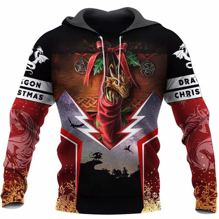 3D TATTOO AND DUNGEON DRAGON HOODIE NM050967