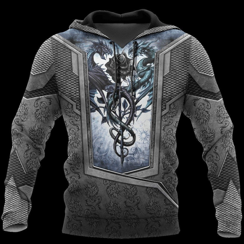 3D TATTOO AND DUNGEON DRAGON HOODIE HAC020114