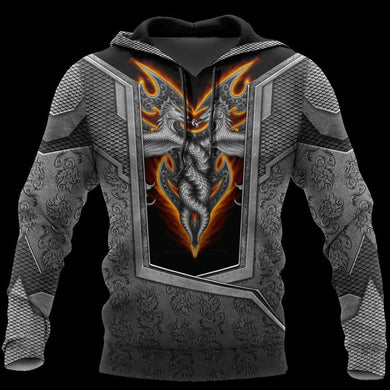 3D TATTOO AND DUNGEON DRAGON HOODIE HAC020108