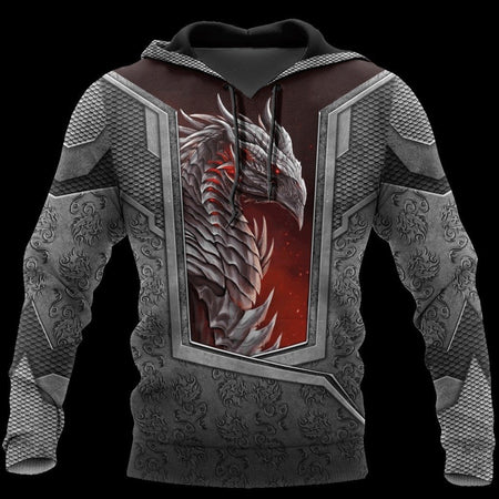 3D TATTOO AND DUNGEON DRAGON HOODIE HAC020109