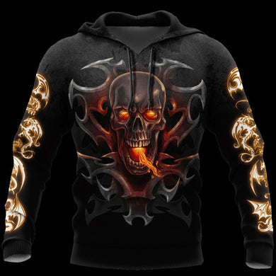 3D ARMOR TATTOO AND DUNGEON DRAGON HOODIE HAC130101