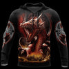 3D ARMOR TATTOO AND DUNGEON DRAGON HOODIE HAC140101