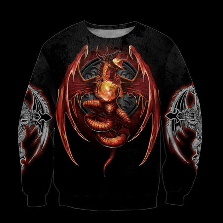 3D ARMOR TATTOO AND DUNGEON DRAGON HOODIE HAC140102