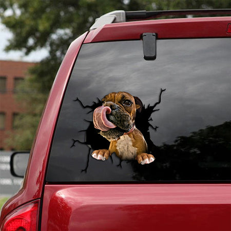 [th0137-snf-tpa]-boxer-crack-car-sticker-dogs-lover