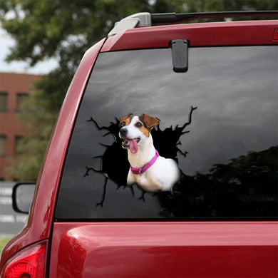 [th0134-snf-tpa]-jack-russell-terrier-crack-car-sticker-dogs-lover