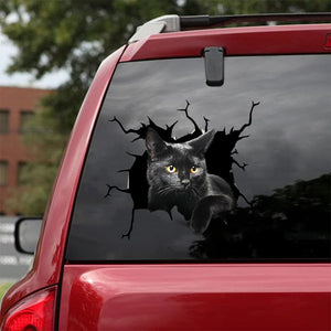 [da0585-snf-tnt]-black-cat-crack-car-sticker-cats-lover