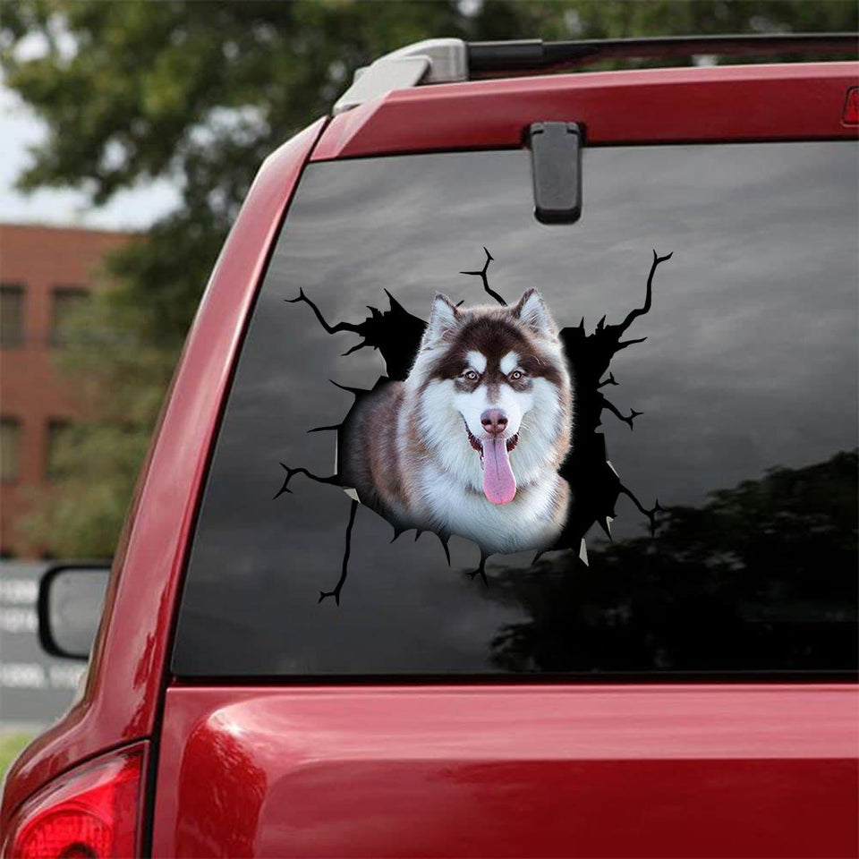 [bv0116-snf-lad]-alaska-crack-car-sticker-dogs-lover