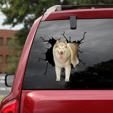 [bv0117-snf-lad]-alaska-crack-car-sticker-dogs-lover